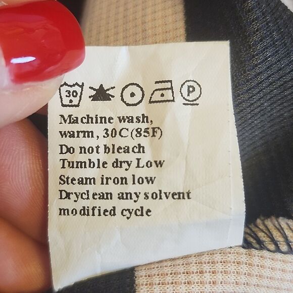 AlvaQ Summer Shirt Dress, Pale Pink & Navy, Cap Sleeve, Mini Dress, M - Picture 10 of 11